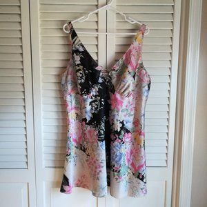 Black Floral Print Cami 18/20